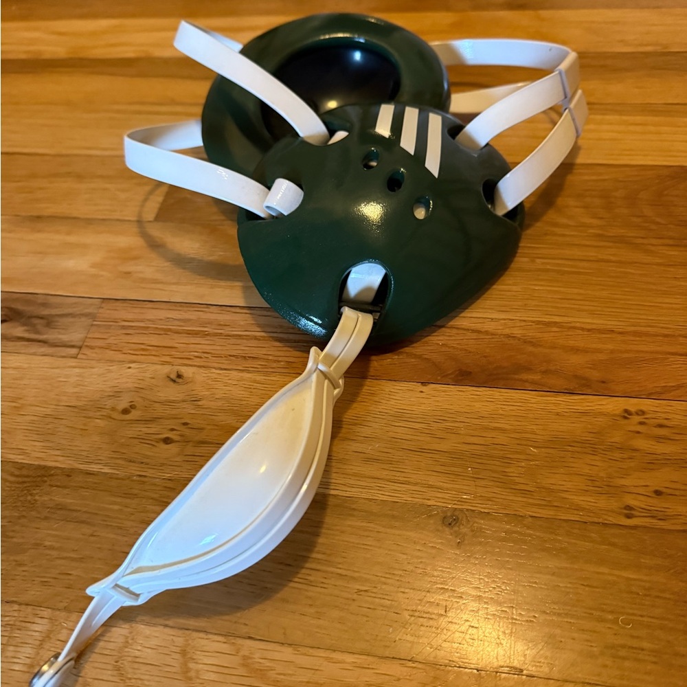 Adidas Green and White Mens Wrestling Headgear